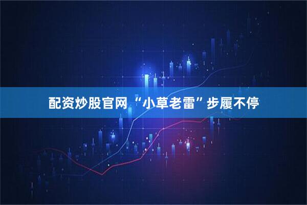 配资炒股官网 “小草老雷”步履不停